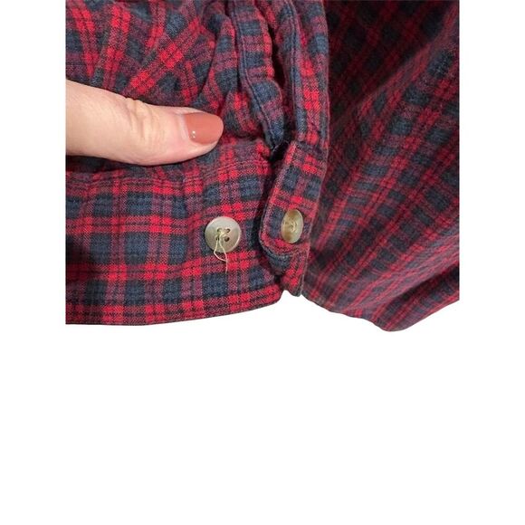 Bobbie Brooks Women's L Red Plaid Button-Up Holiday Shirt Vintage - Picture 6 of 11